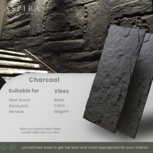 PU Stone Omega Charcoal 3cm