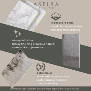 Alternative view of Flexi Board Marble Elegant Grey - PVC Marmer Abu