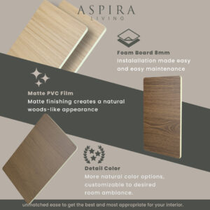 Alternative view of Flexi Board Royal Oak - Wall panel PVC Motif Kayu