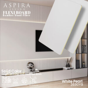 Flexi Board Solid White Pearl - Wall panel PVC