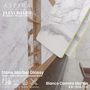 Flexi Board Marble Bianco Carrara - Marmer Putih