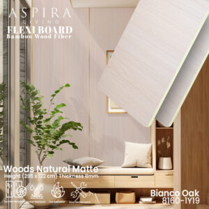 Flexi Board Bianco Oak - Wall panel PVC Motif Kayu