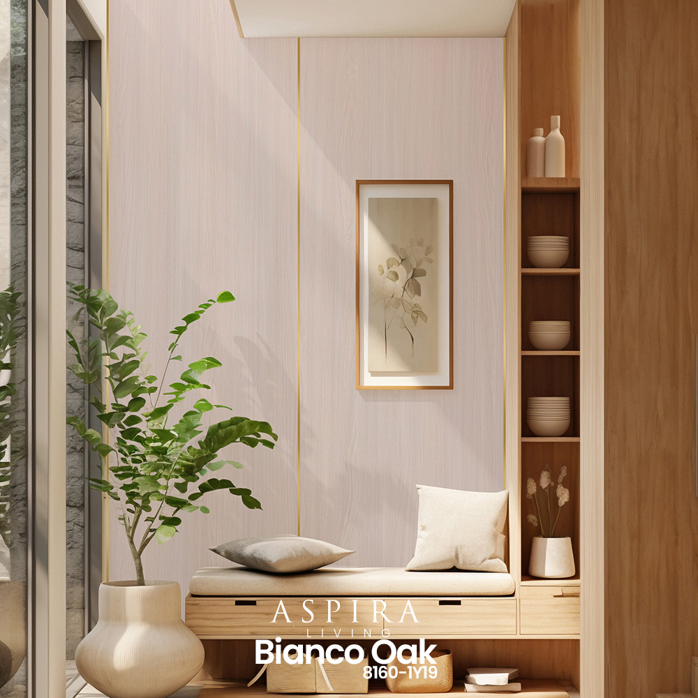 Flexi Board Bianco Oak - Wall panel PVC Motif Kayu - Image 2