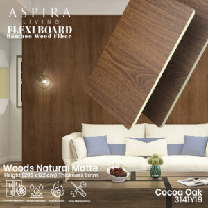 Flexi Board Cocoa Oak - Wall panel PVC Motif Kayu