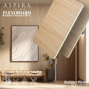 Flexi Board Golden Pine - Wall panel PVC Motif Kayu