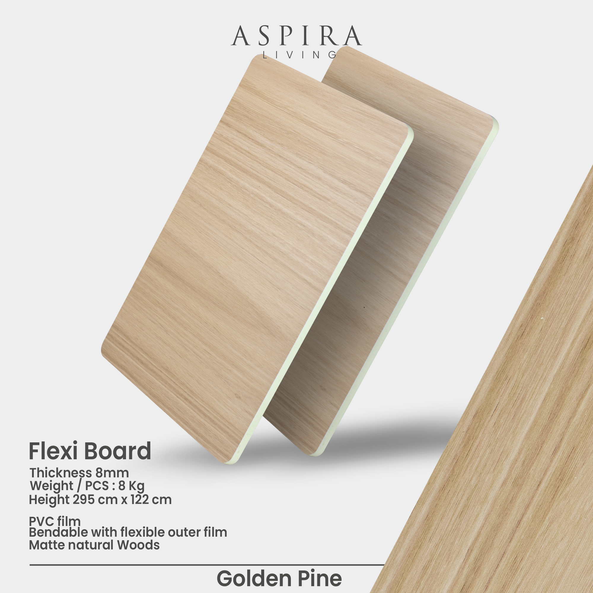 Flexi Board Golden Pine - Wall panel PVC Motif Kayu - Image 4