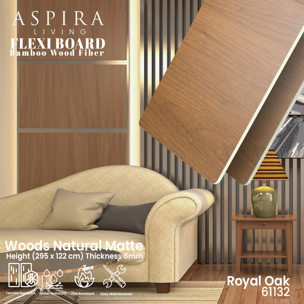 Flexi Board Royal Oak - Wall panel PVC Motif Kayu