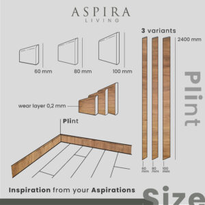 Alternative view of Plint Lantai Skirting motif Kayu 6 8 10cm