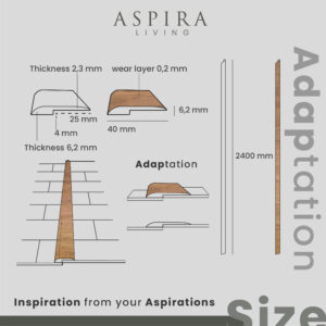 adaptasi sambungan lantai ke vinyl dan SPC