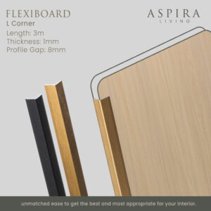L Corner Sudut Flexi Board 8mm