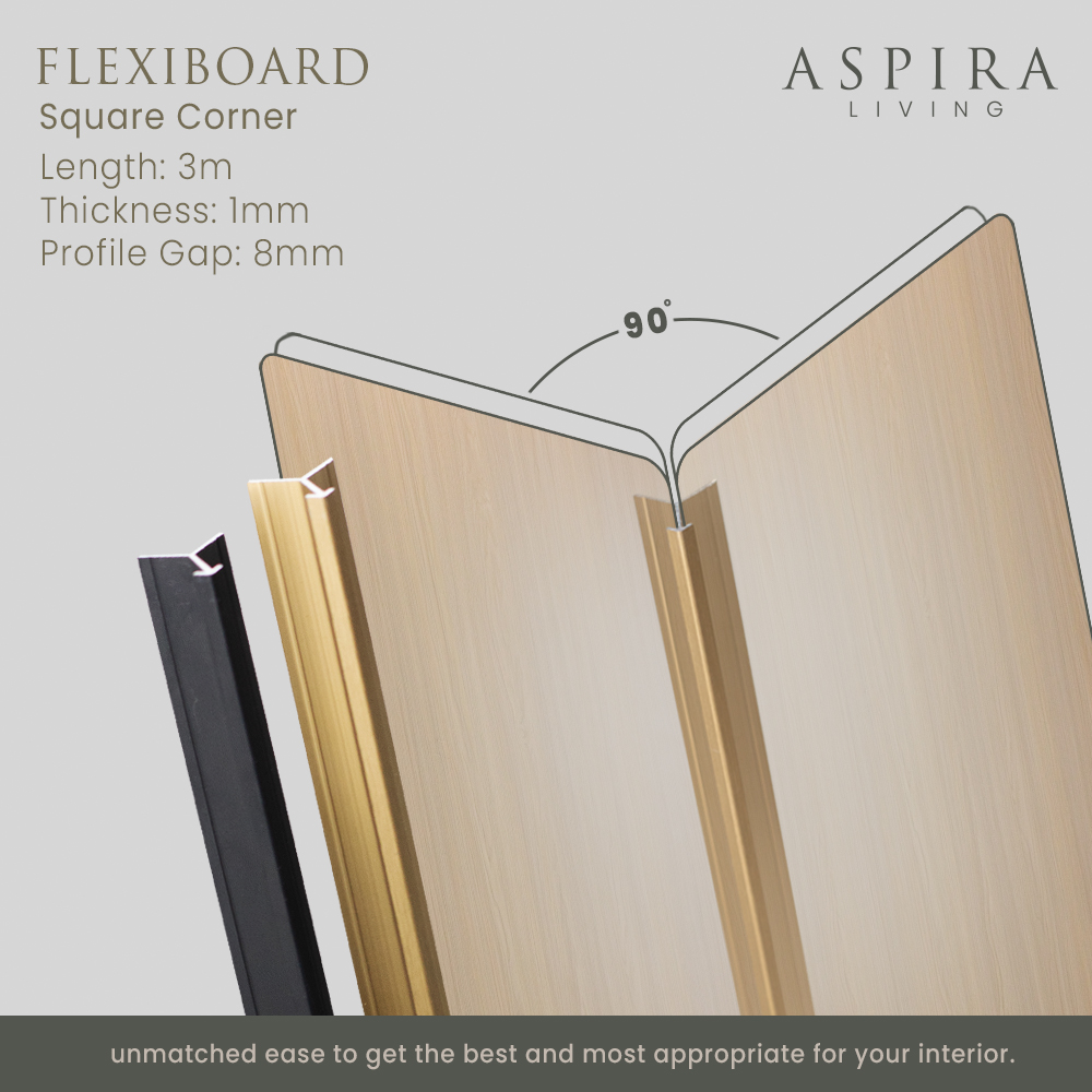 Square Corner Join - Sudut Inner Outer Wall Panel 8mm