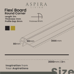 Alternative view of Round Corner Outer - Sudut Bulat Penyambung Panel 8mm