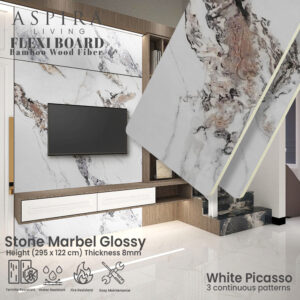 Flexi Board Marble White Picasso