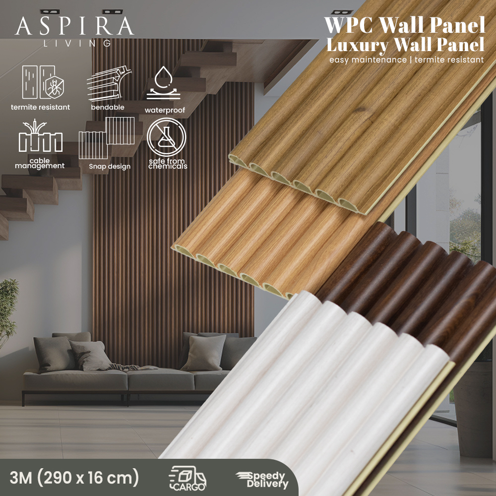 WPC Cembung Wall Panel - Walnut - Image 5