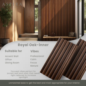 WPC Cekung Wall Panel - Royal Oak