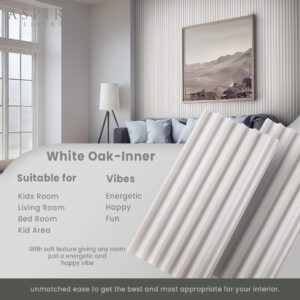 WPC Cekung Wall Panel - White Oak