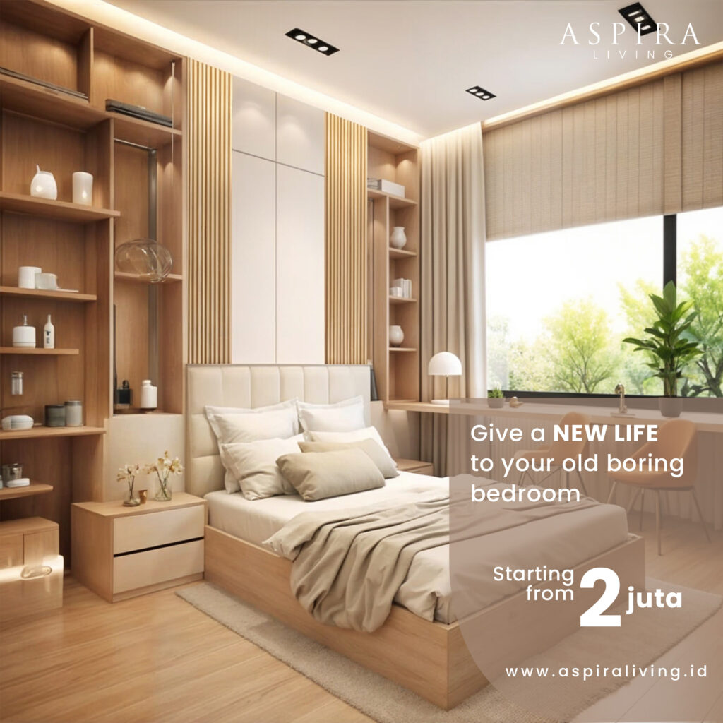 Preselected design interior dinding kamar - Accent dinding starting 2 jutaan