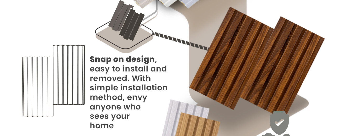Snap on design, easy to install and removed. With simple installation method, envy anyone who sees your home