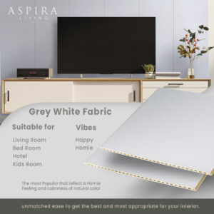 Wall Board Grey White Fabric