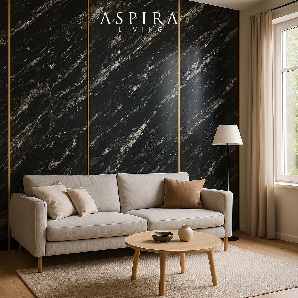 UV Board 3mm Golden Black Emerald Wall Panel Dinding Marmer - Image 3