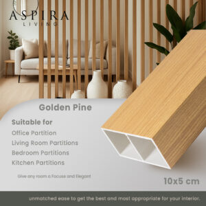 WPC Hollow Indoor 10cm Golden Pine