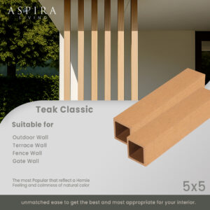 WPC Partisi 5x5 Teak Classic
