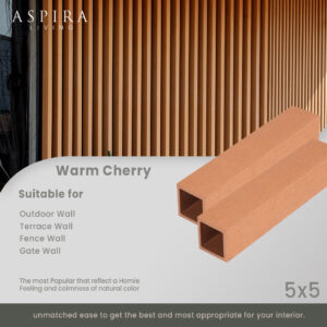 WPC Partisi 5x5 Warm Cherry